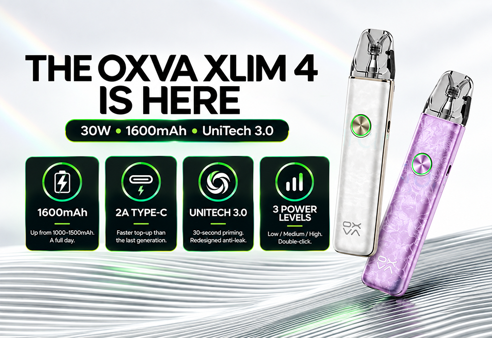OXVA Xlim 4: Specs, Colours and How It Compares to the Rest of the Xlim Range