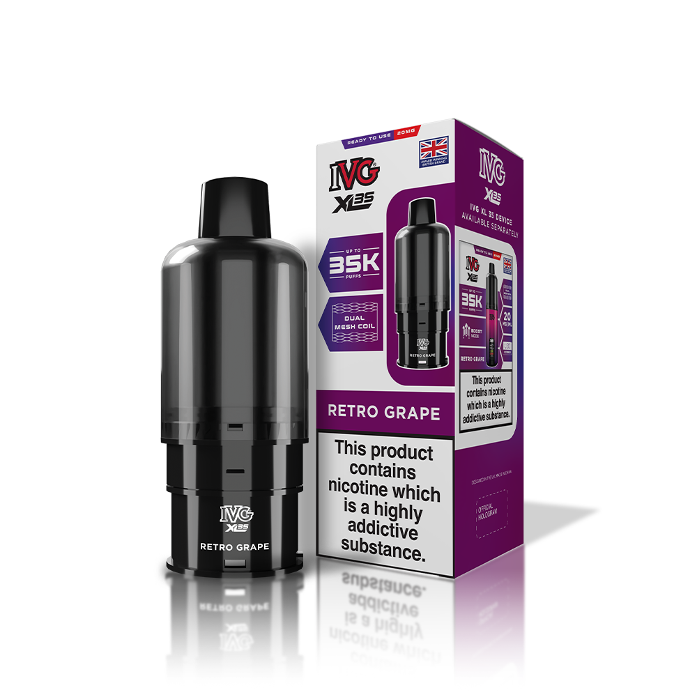 IVG XL35 Retro Grape Refill Pod Vaporizers & Electronic Cigarettes IVG