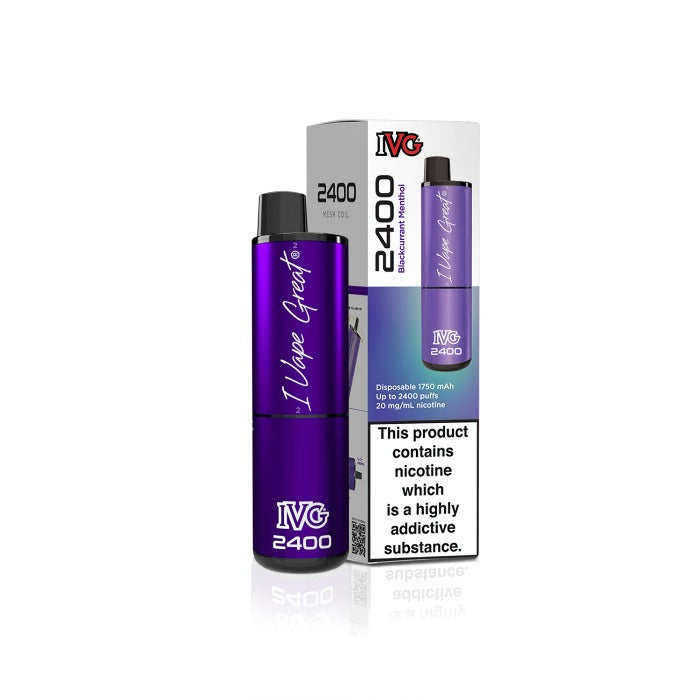 IVG 2400 Blackcurrant Menthol Vaporizers & Electronic Cigarettes IVG   