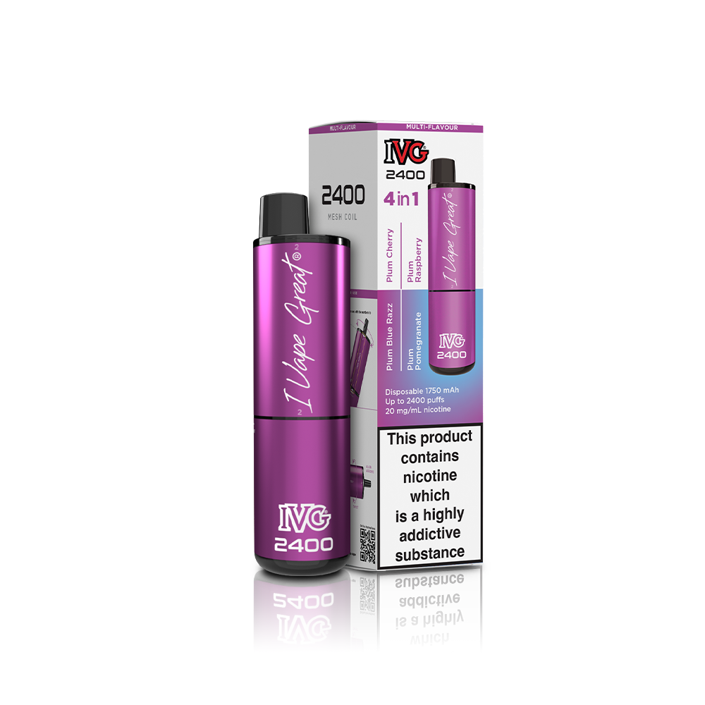 IVG 2400 4 in 1 Multi Flavour Plum Edition Vaporizers & Electronic Cigarettes IVG   