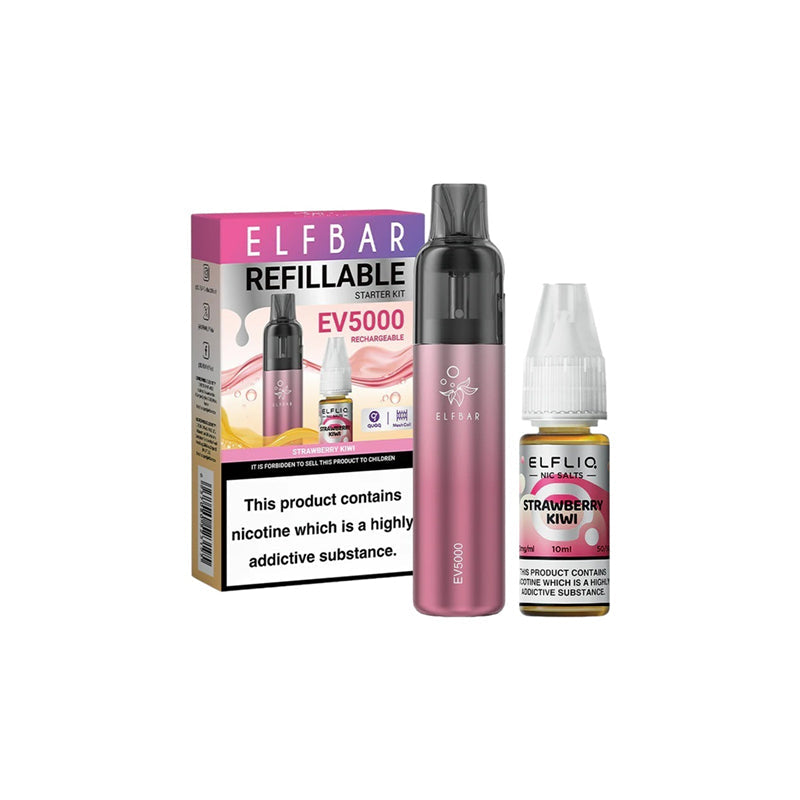 Elf Bar EV5000 650mAh with Elfliq Nic Salt Combo Pod Vape Kit