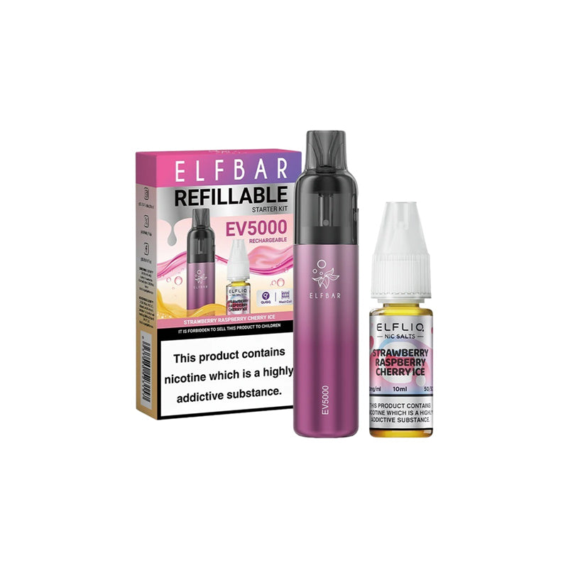 Elf Bar EV5000 650mAh with Elfliq Nic Salt Combo Pod Vape Kit