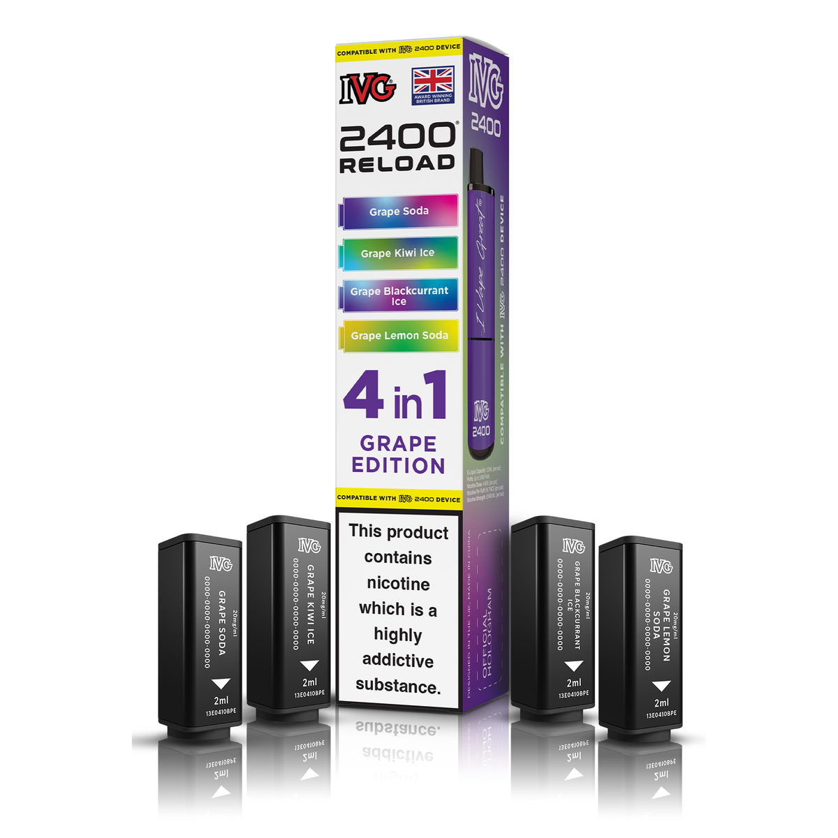 IVG 2400 4in1 Reload Pods - Grape Edition
