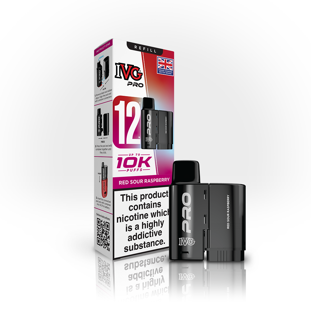 IVG Pro 12 Refills - Red Sour Raspberry