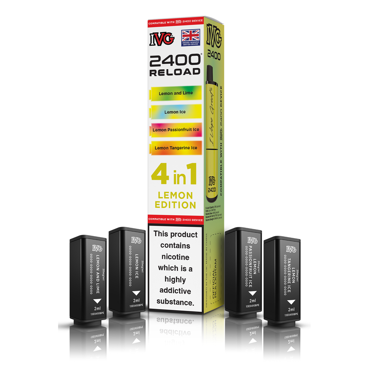 IVG 2400 4in1 Reload Pods - Lemon Edition