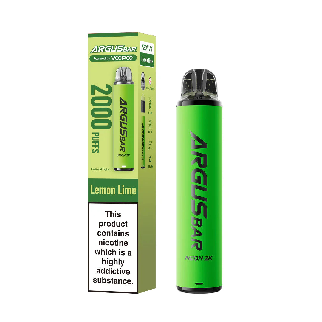 Voopoo Argus Bar Neon Rechargeable Vape Kit 2K Puffs 20mg