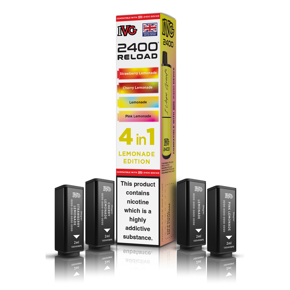 IVG 2400 4in1 Reload Pods - Lemonade Edition