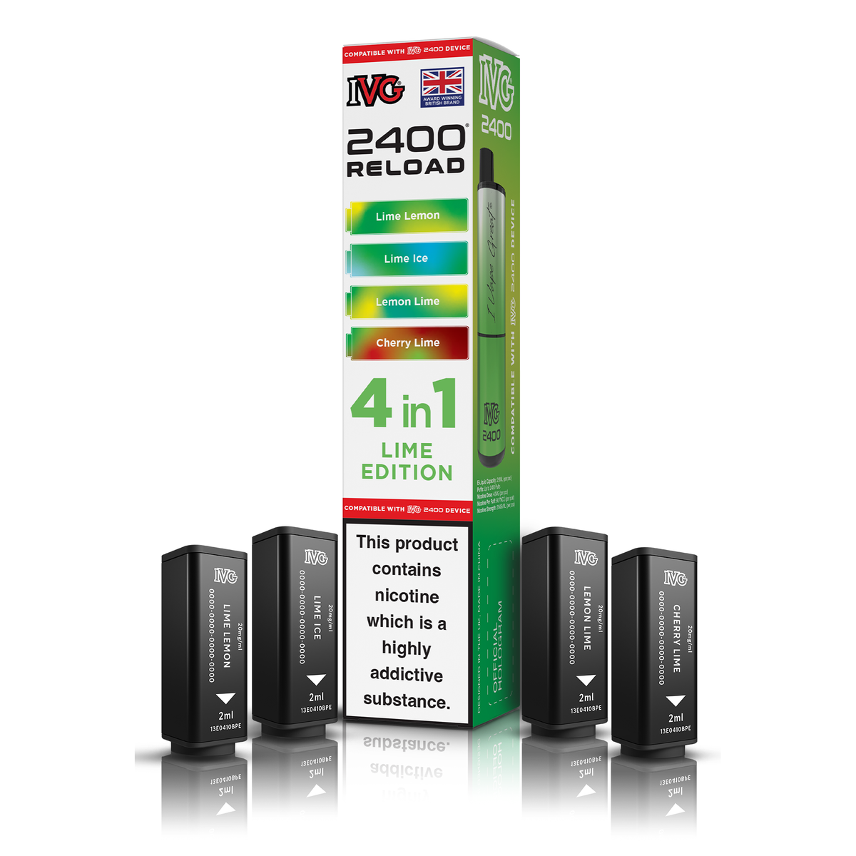 IVG 2400 4in1 Reload Pods - Lime Edition