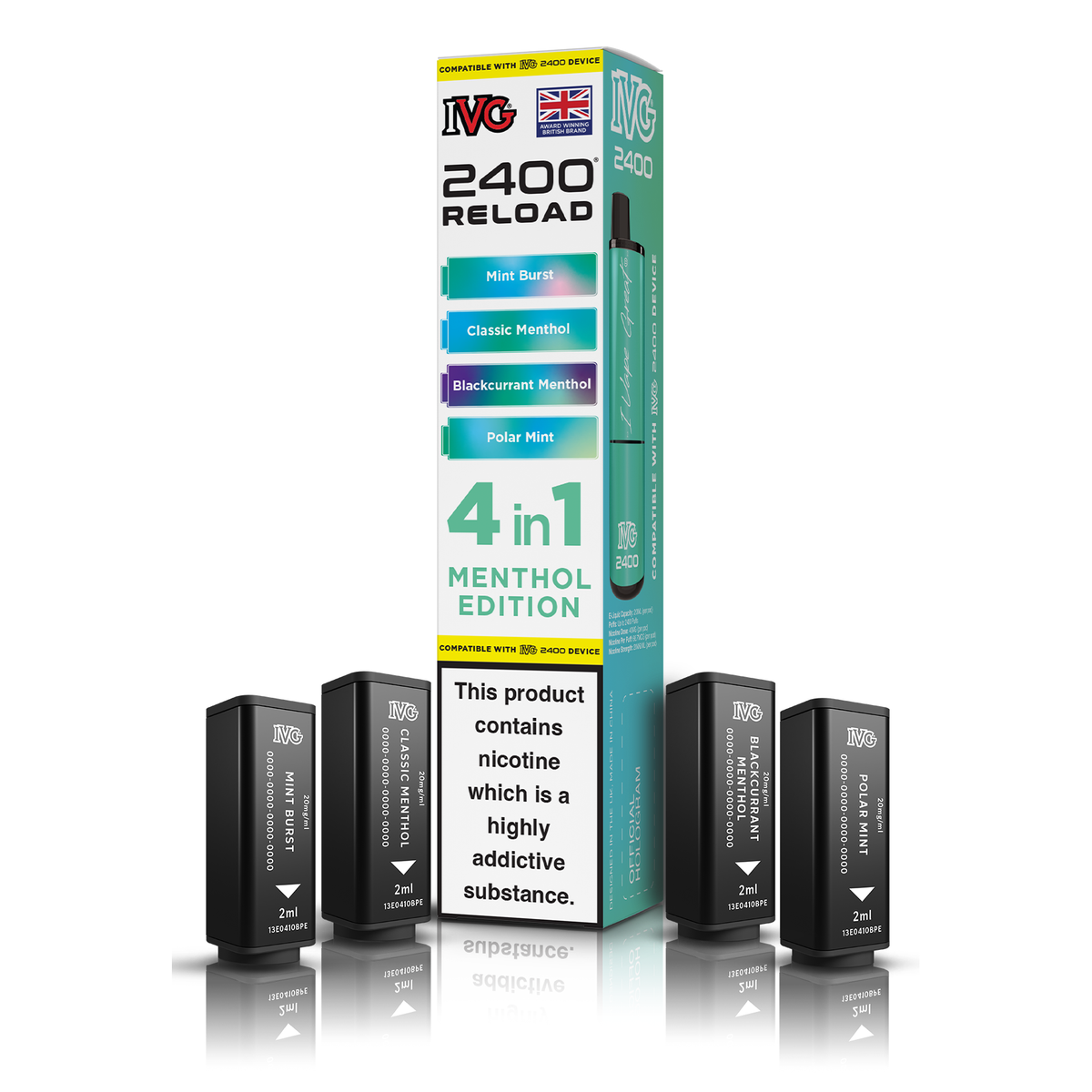 IVG 2400 4in1 Reload Pods - Menthol Edition