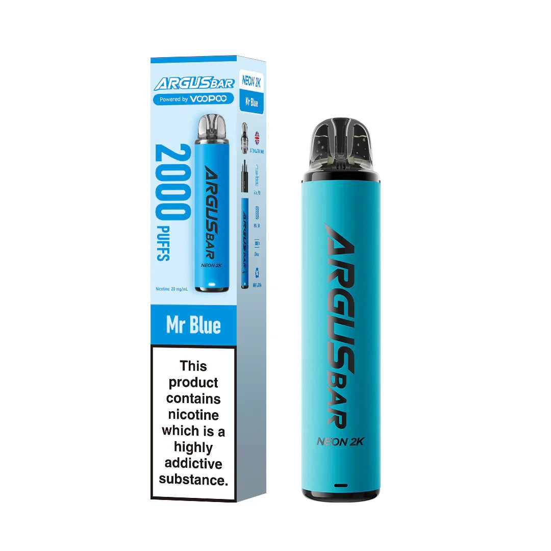 Voopoo Argus Bar Neon Rechargeable Vape Kit 2K Puffs 20mg