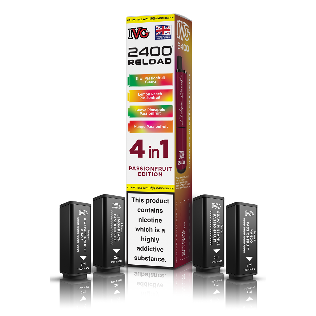 IVG 2400 4in1 Reload Pods - Passionfruit Edition
