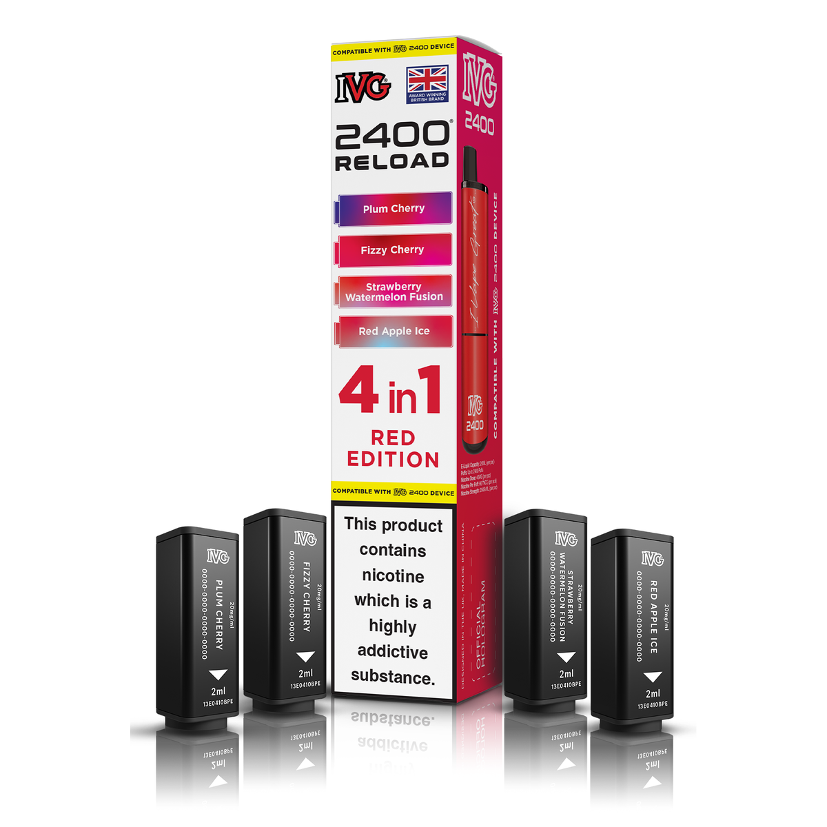 IVG 2400 4in1 Reload Pods - Red Edition