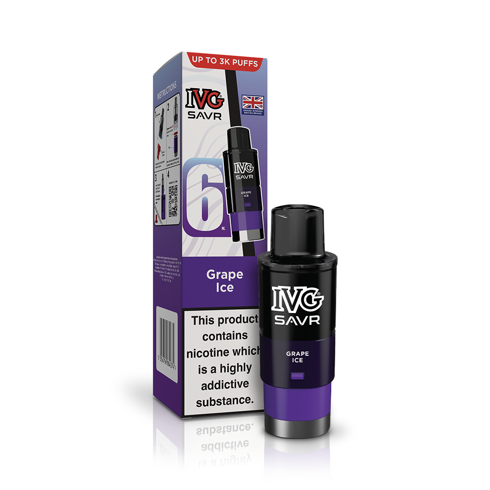 IVG SAVR Grape Ice Refill Vaporizers & Electronic Cigarettes IVG