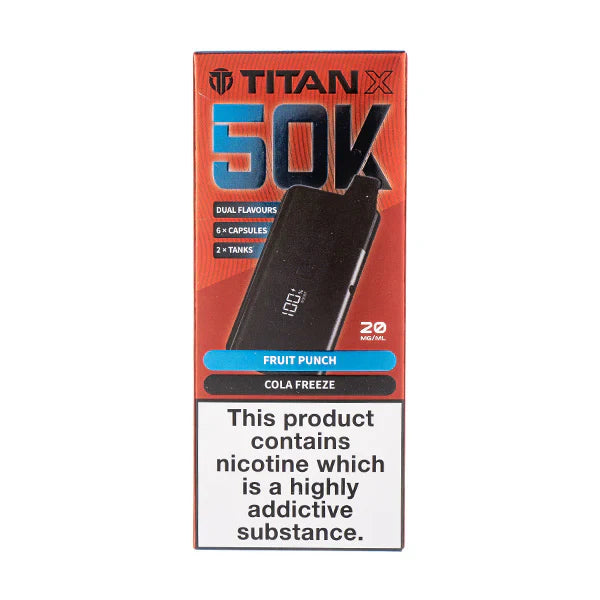 Titan X 50k Prefilled Vape Kit 20mg Rechargeable Vape Kit