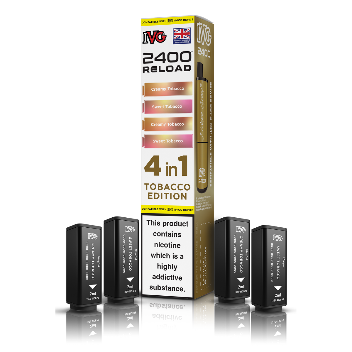 IVG 2400 4in1 Reload Pods - Tobacco Edition