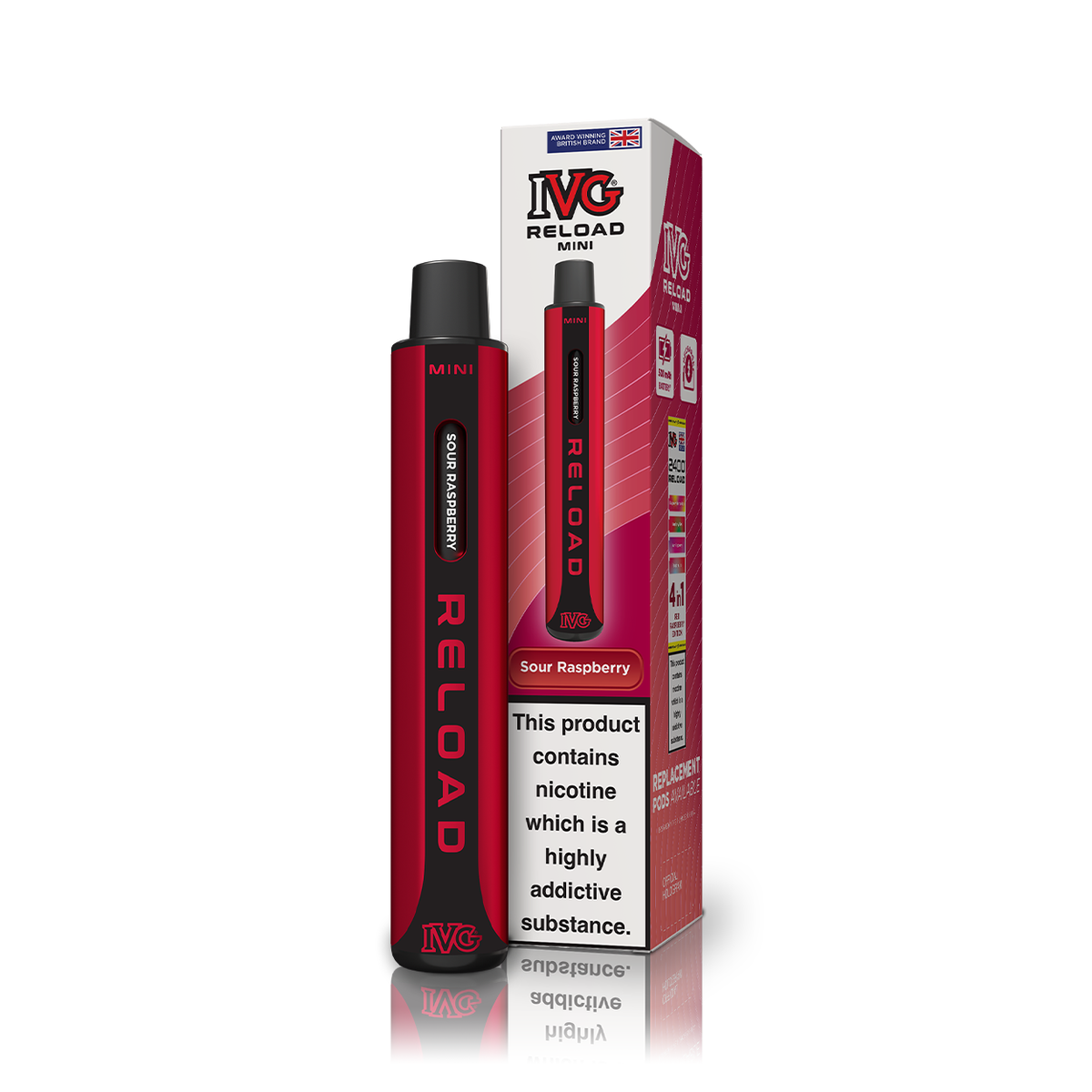 IVG Reload Mini Sour Raspberry Starter Kit IVG