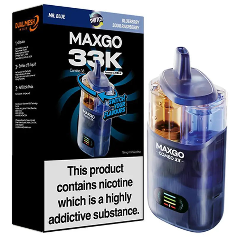 RELX MAXGO Combo 33K Prefilled Pod Kit Rechargeable Prefilled Pod Kit