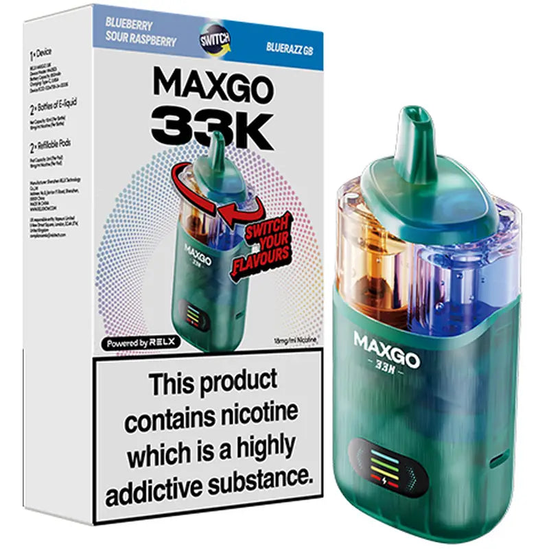 RELX MAXGO Combo 33K Prefilled Pod Kit Rechargeable Prefilled Pod Kit