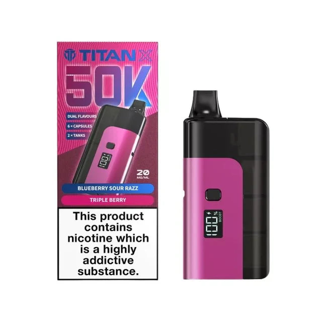 Titan X 50k Prefilled Vape Kit 20mg Rechargeable Vape Kit